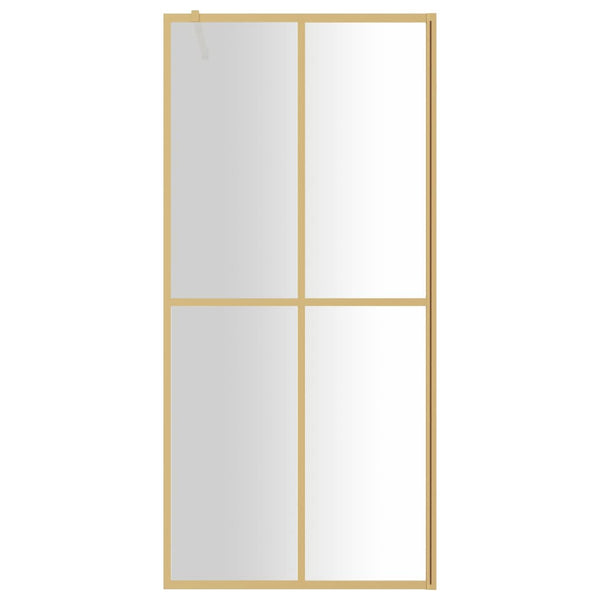 Walk-in suihkun seinäke kirkas ESG-lasi kulta 90x195 cm