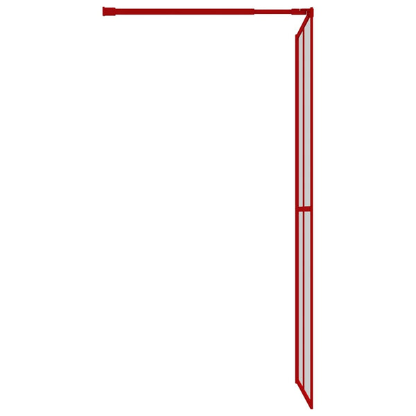 Walk-in suihkun seinäke kirkas ESG-lasi punainen 100x195 cm