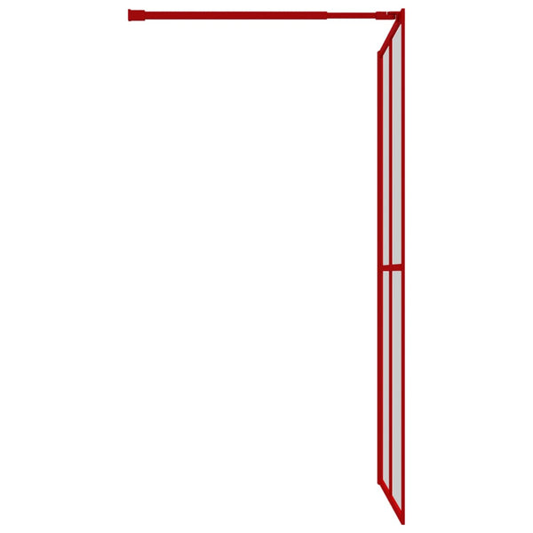 Walk-in suihkun seinäke kirkas ESG-lasi punainen 118x195 cm