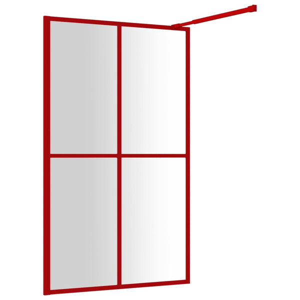 Walk-in suihkun seinäke kirkas ESG-lasi punainen 118x195 cm