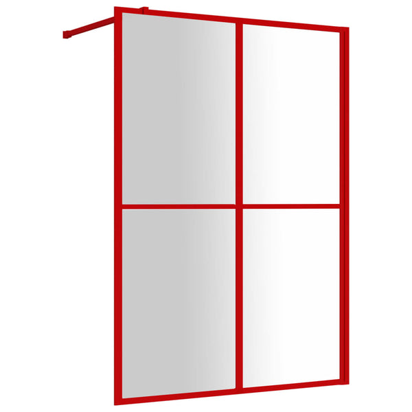 Walk-in suihkun seinäke kirkas ESG-lasi punainen 140x195 cm