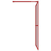 Walk-in suihkun seinäke kirkas ESG-lasi punainen 140x195 cm