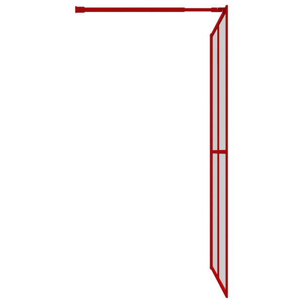 Walk-in suihkun seinäke kirkas ESG-lasi punainen 140x195 cm