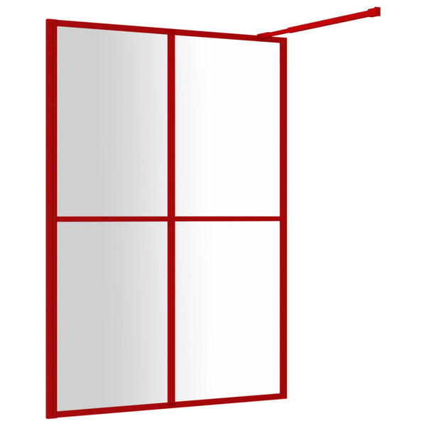 Walk-in suihkun seinäke kirkas ESG-lasi punainen 140x195 cm