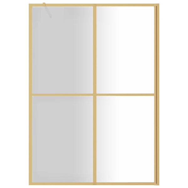 Walk-in suihkun seinäke kirkas ESG-lasi kulta 140x195 cm