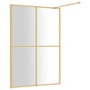 Walk-in suihkun seinäke kirkas ESG-lasi kulta 140x195 cm