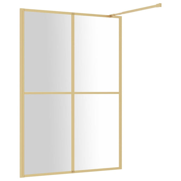 Walk-in suihkun seinäke kirkas ESG-lasi kulta 140x195 cm