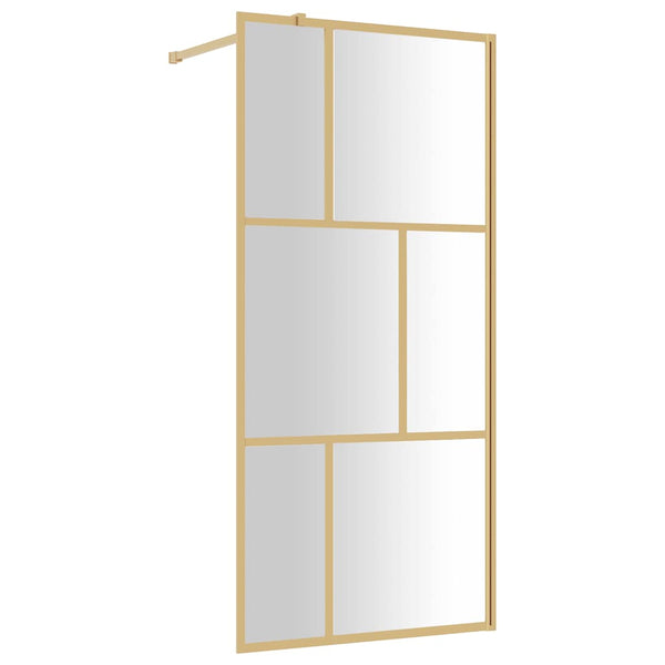 Walk-in suihkun seinäke kirkas ESG-lasi kulta 80x195 cm