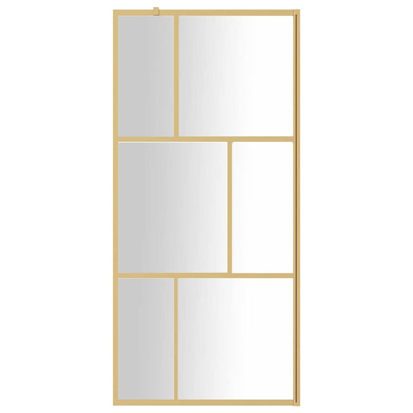 Walk-in suihkun seinäke kirkas ESG-lasi kulta 80x195 cm
