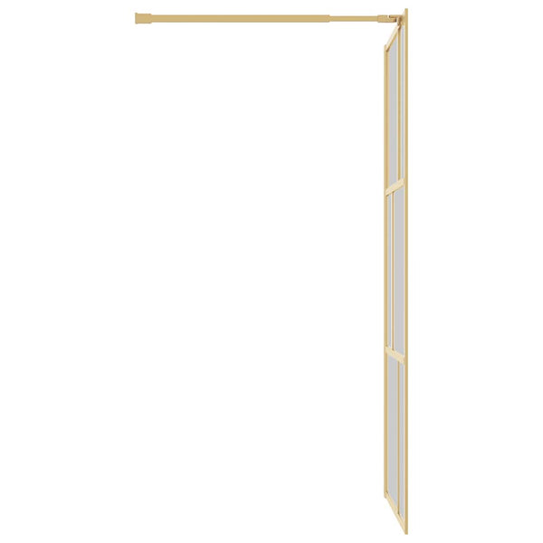 Walk-in suihkun seinäke kirkas ESG-lasi kulta 80x195 cm