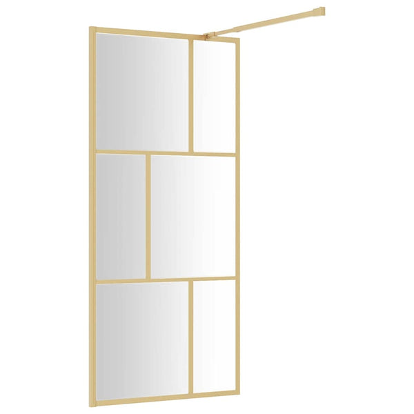 Walk-in suihkun seinäke kirkas ESG-lasi kulta 80x195 cm