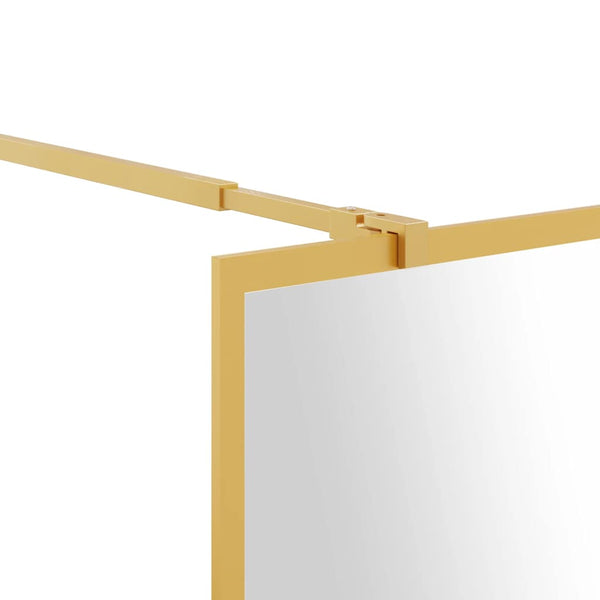 Walk-in suihkun seinäke kirkas ESG-lasi kulta 80x195 cm