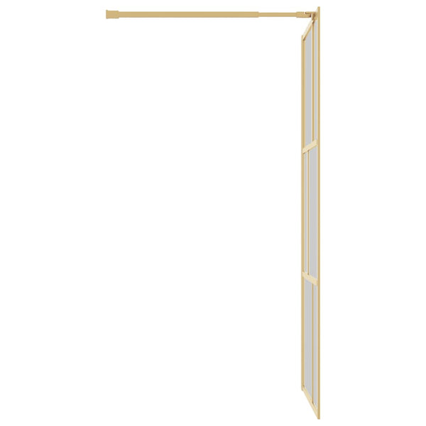 Walk-in suihkun seinäke kirkas ESG-lasi kulta 90x195 cm