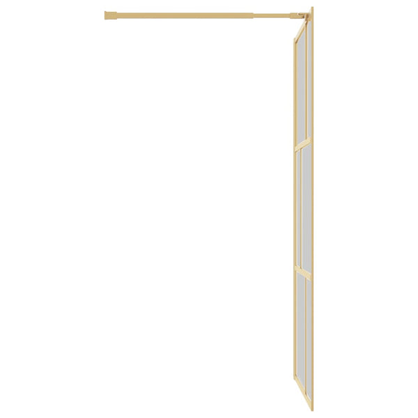 Walk-in suihkun seinäke kirkas ESG-lasi kulta 115x195 cm