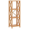Hylly 4 kerrosta 40x30x112 cm täystammi