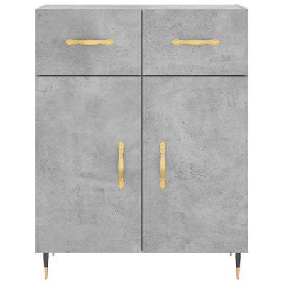 Senkki betoninharmaa 69,5x34x90 cm tekninen puu