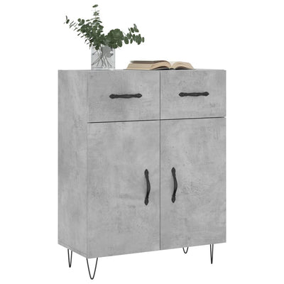 Senkki betoninharmaa 69,5x34x90 cm tekninen puu