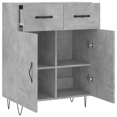 Senkki betoninharmaa 69,5x34x90 cm tekninen puu