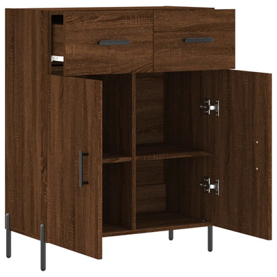 Senkki ruskea tammi 69,5x34x90 cm tekninen puu