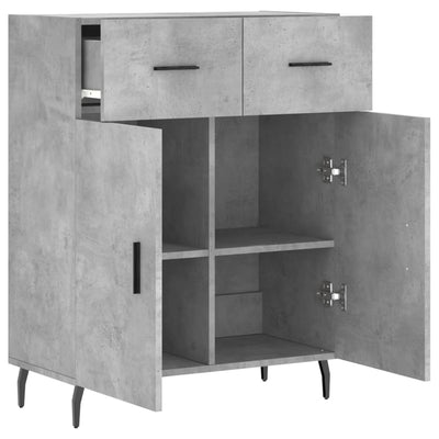 Senkki betoninharmaa 69,5x34x90 cm tekninen puu