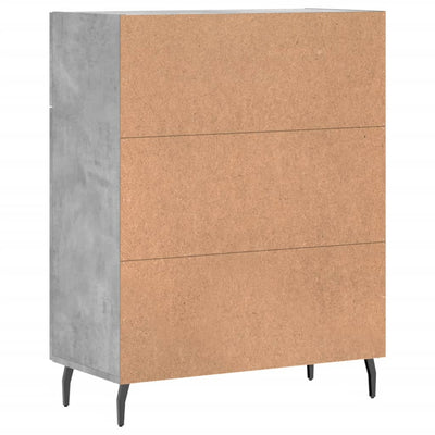 Senkki betoninharmaa 69,5x34x90 cm tekninen puu