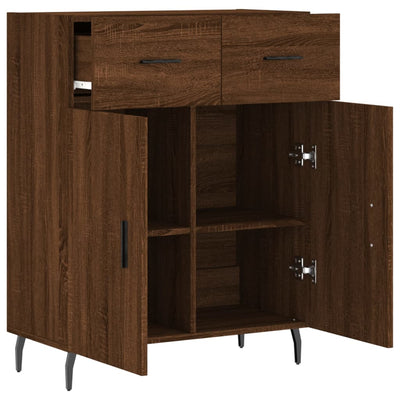 Senkki ruskea tammi 69,5x34x90 cm tekninen puu