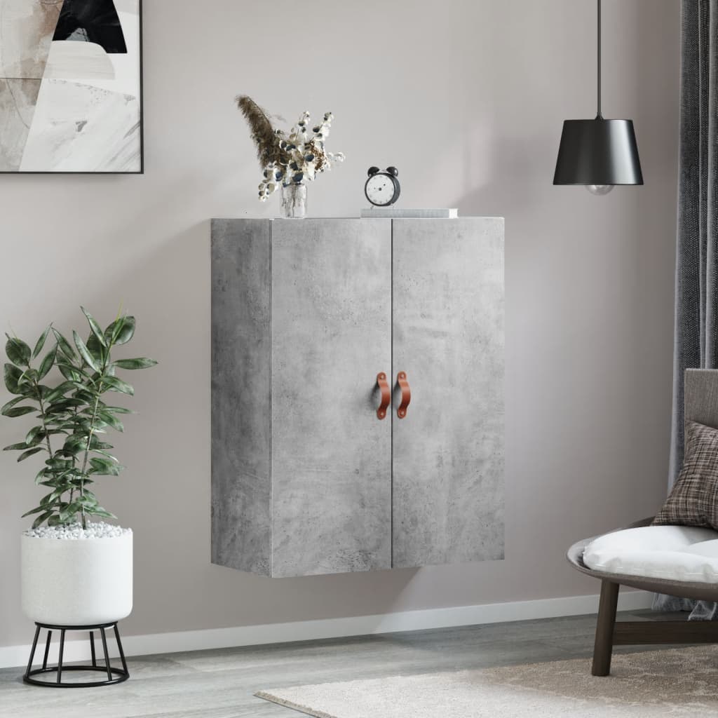 Betoninharmaa seinäkiinnitettävä kaappi Coresie 69,5x34x90cm