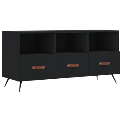 TV-taso musta 102x36x50 cm tekninen puu