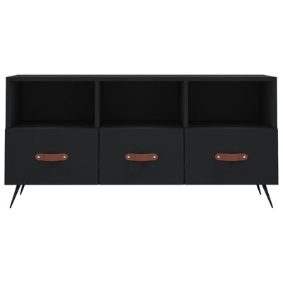 TV-taso musta 102x36x50 cm tekninen puu