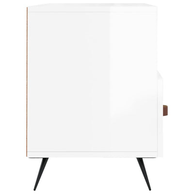 TV-taso korkeakiilto valkoinen 102x36x50 cm tekninen puu