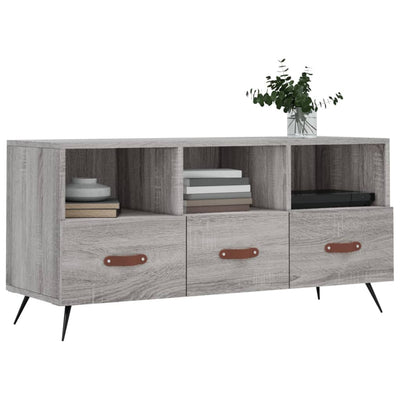 TV-taso harmaa Sonoma 102x36x50 cm tekninen puu