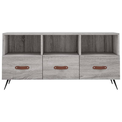 TV-taso harmaa Sonoma 102x36x50 cm tekninen puu