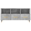 TV-taso betoninharmaa 102x36x50 cm tekninen puu