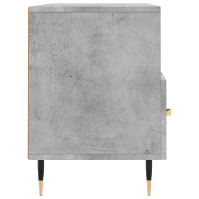 TV-taso betoninharmaa 102x36x50 cm tekninen puu