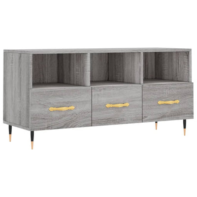 TV-taso harmaa Sonoma 102x36x50 cm tekninen puu