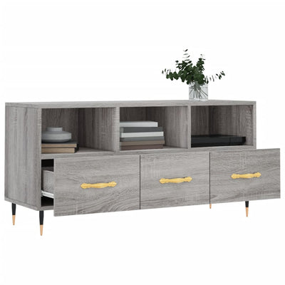 TV-taso harmaa Sonoma 102x36x50 cm tekninen puu