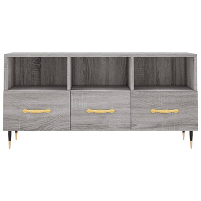TV-taso harmaa Sonoma 102x36x50 cm tekninen puu