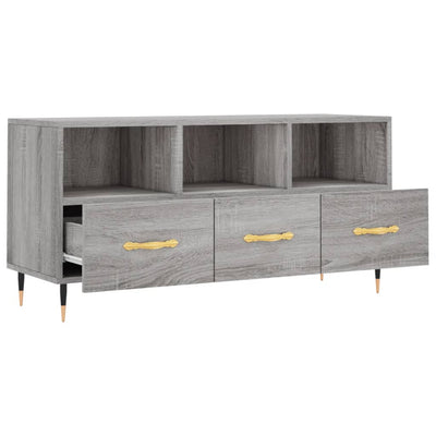 TV-taso harmaa Sonoma 102x36x50 cm tekninen puu