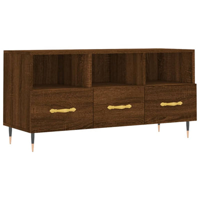 TV-taso ruskea tammi 102x36x50 cm tekninen puu