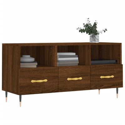 TV-taso ruskea tammi 102x36x50 cm tekninen puu
