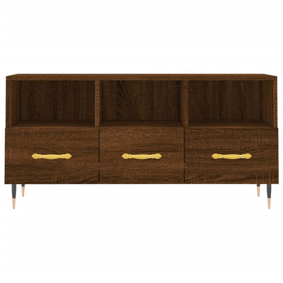 TV-taso ruskea tammi 102x36x50 cm tekninen puu