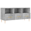 TV-taso betoninharmaa 102x36x50 cm tekninen puu