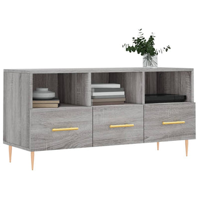TV-taso harmaa Sonoma 102x36x50 cm tekninen puu