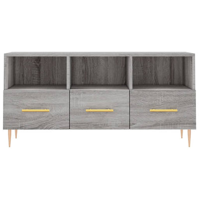 TV-taso harmaa Sonoma 102x36x50 cm tekninen puu