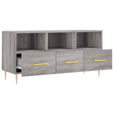 TV-taso harmaa Sonoma 102x36x50 cm tekninen puu