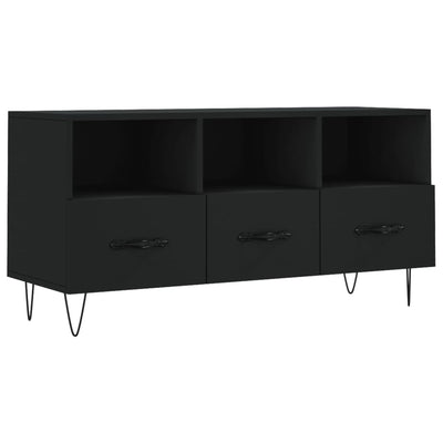 TV-taso musta 102x36x50 cm tekninen puu