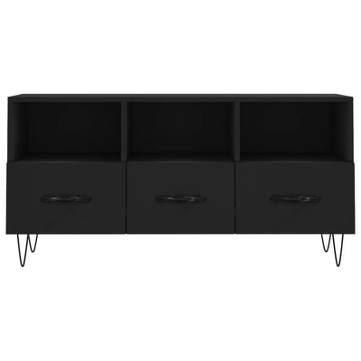 TV-taso musta 102x36x50 cm tekninen puu