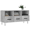 TV-taso betoninharmaa 102x36x50 cm tekninen puu