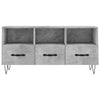 TV-taso betoninharmaa 102x36x50 cm tekninen puu