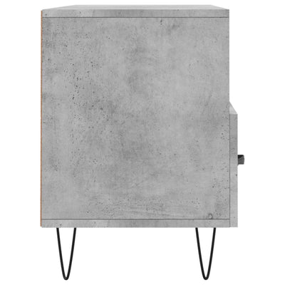 TV-taso betoninharmaa 102x36x50 cm tekninen puu